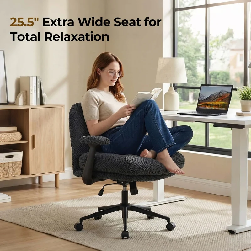 P5 Criss Cross Chair with Extra-Wide Seat and Flip Armrests