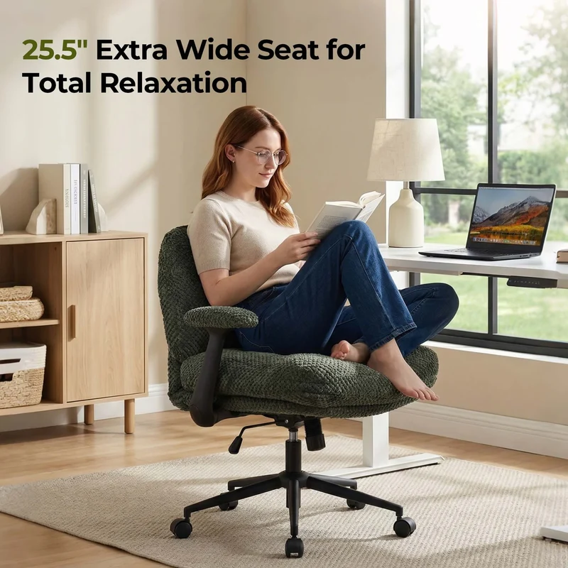 P5 Criss Cross Chair with Extra-Wide Seat and Flip Armrests