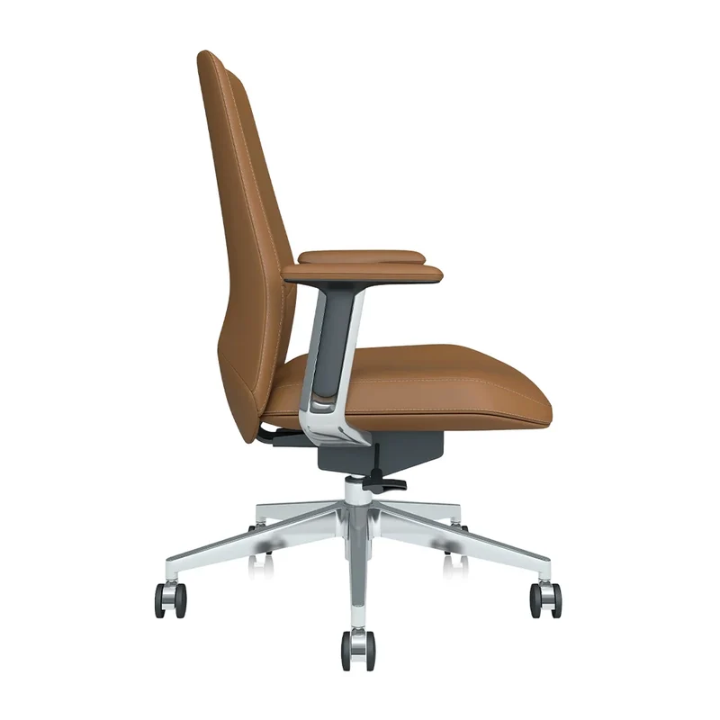 Omidi-Neris Mid-Back Leather Office Chair with Best Value