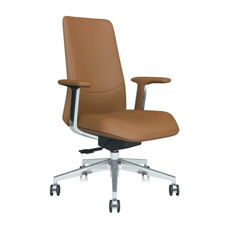 Omidi-Neris Mid-Back Leather Office Chair with Best Value
