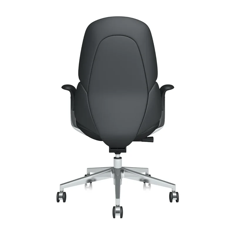 Omidi-Nyla Mid-Back Leather Chair with Easy Adjustment