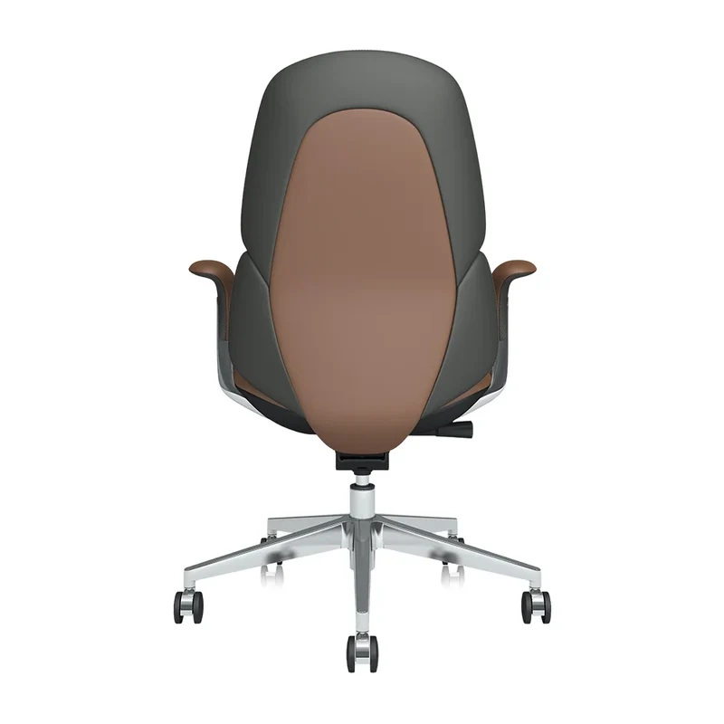 Omidi-Nyla Mid-Back Leather Chair with Easy Adjustment