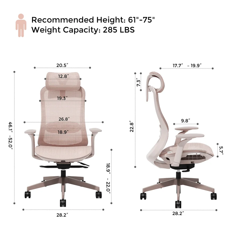 S5 Office Chair with Smooth Arch Design Style