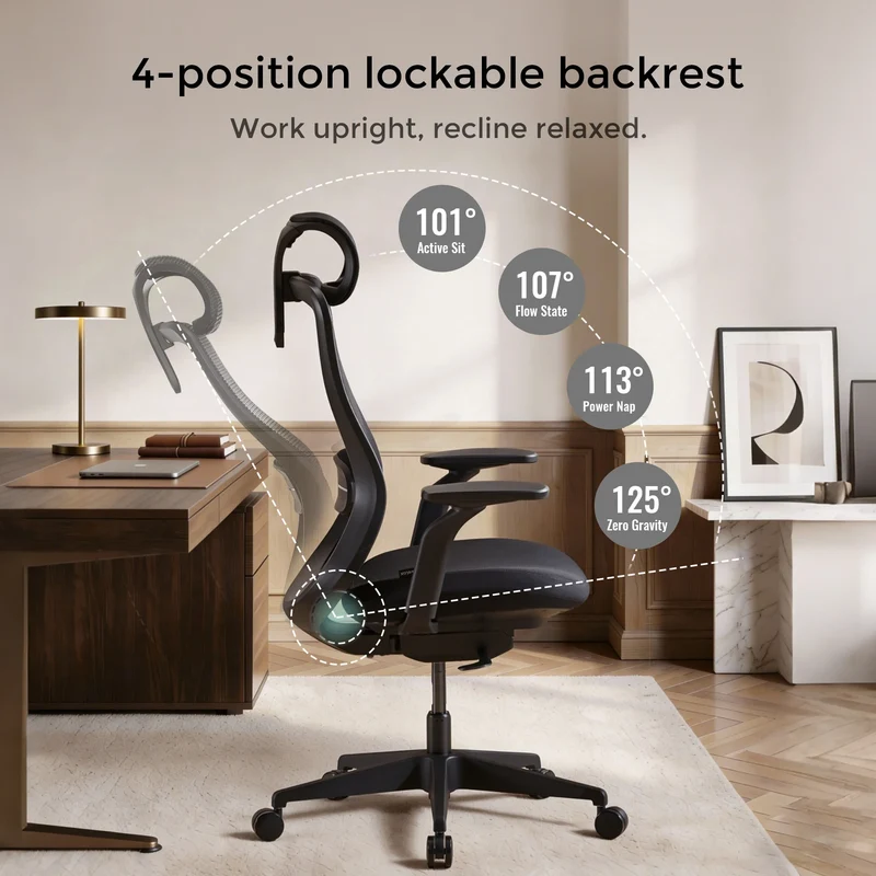 S5 Office Chair with Smooth Arch Design Style