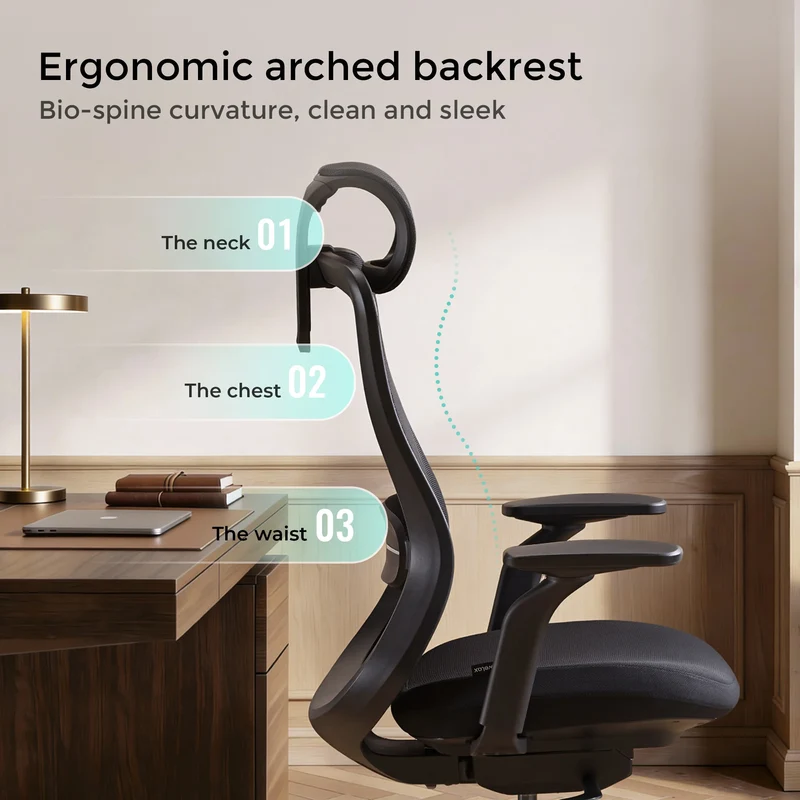 S5 Office Chair with Smooth Arch Design Style