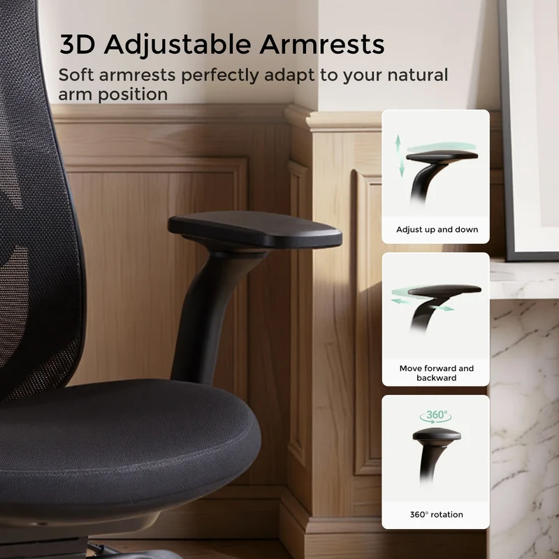 S5 Office Chair with Smooth Arch Design Style