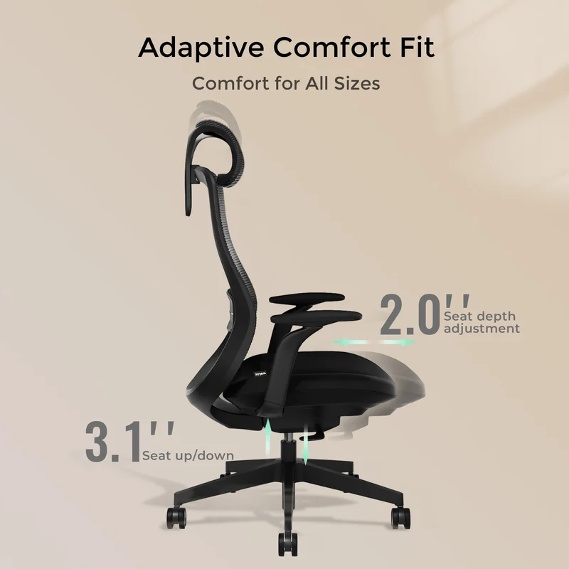 S5 Office Chair with Smooth Arch Design Style