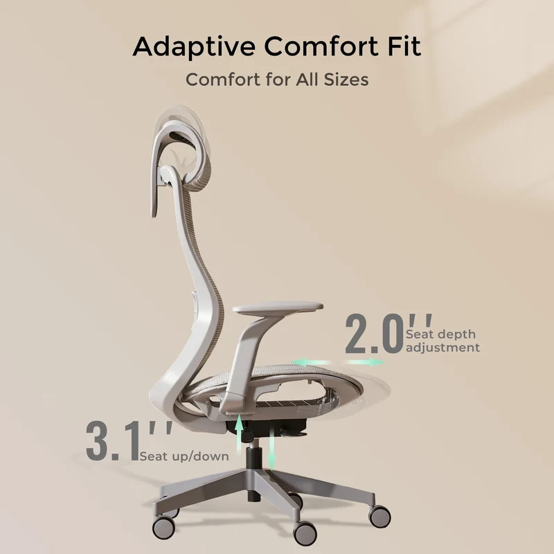 S5 Office Chair with Smooth Arch Design Style