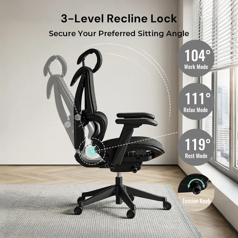 S7 Ergonomic Office Chair with Three-Button Adjustment