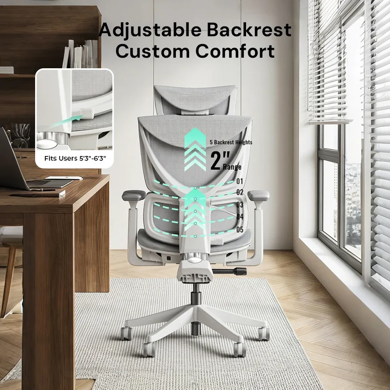 S7 Ergonomic Office Chair with Three-Button Adjustment
