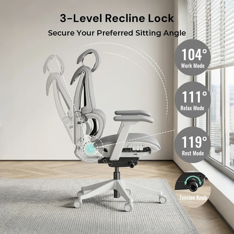 S7 Ergonomic Office Chair with Three-Button Adjustment