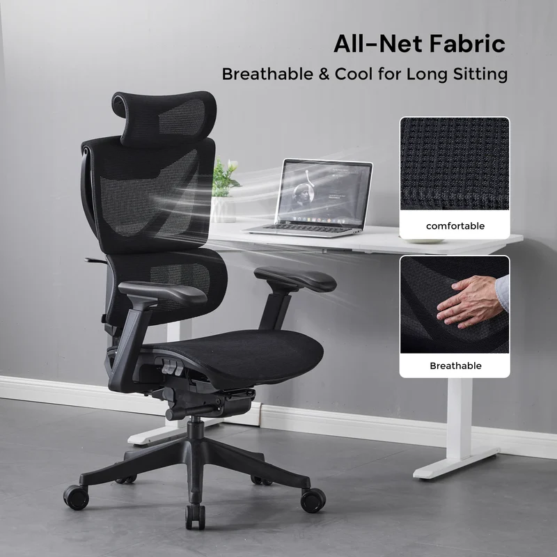 S7 Ergonomic Office Chair with Three-Button Adjustment