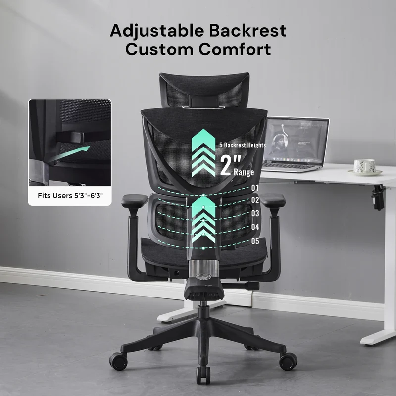 S7 Ergonomic Office Chair with Three-Button Adjustment