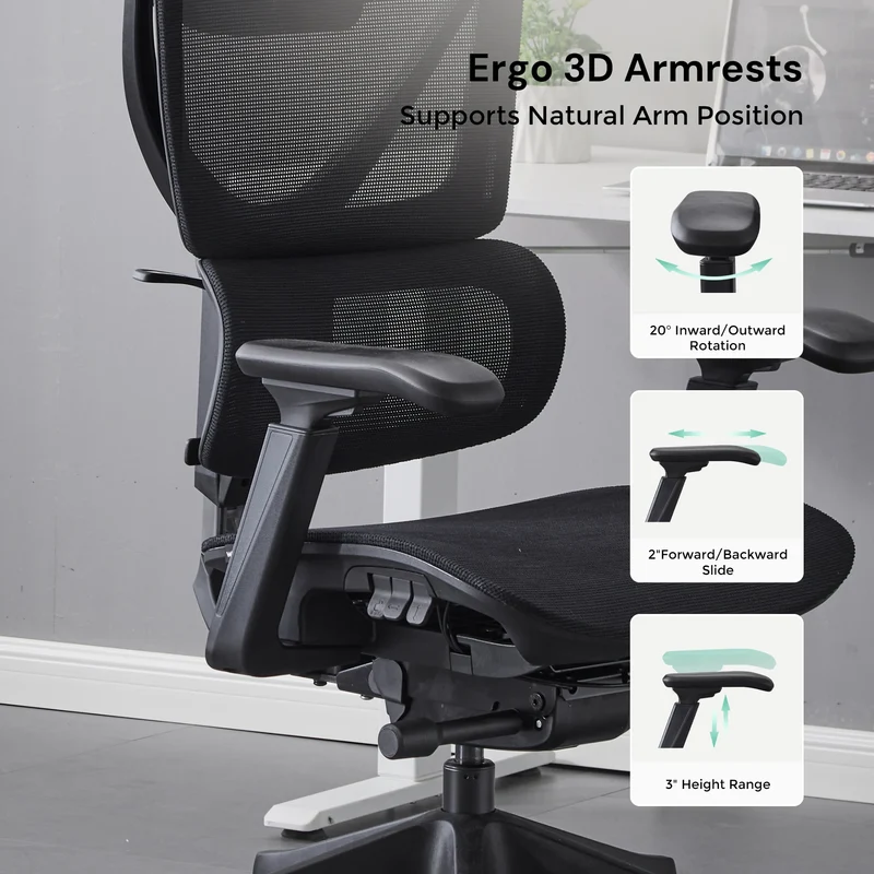 S7 Ergonomic Office Chair with Three-Button Adjustment