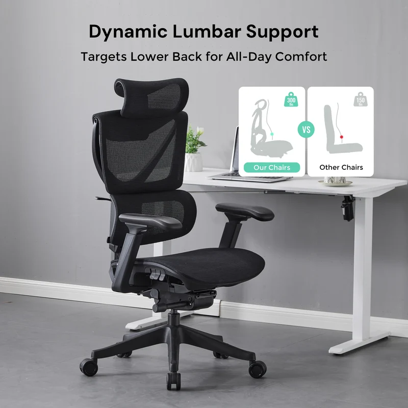 S7 Ergonomic Office Chair with Three-Button Adjustment