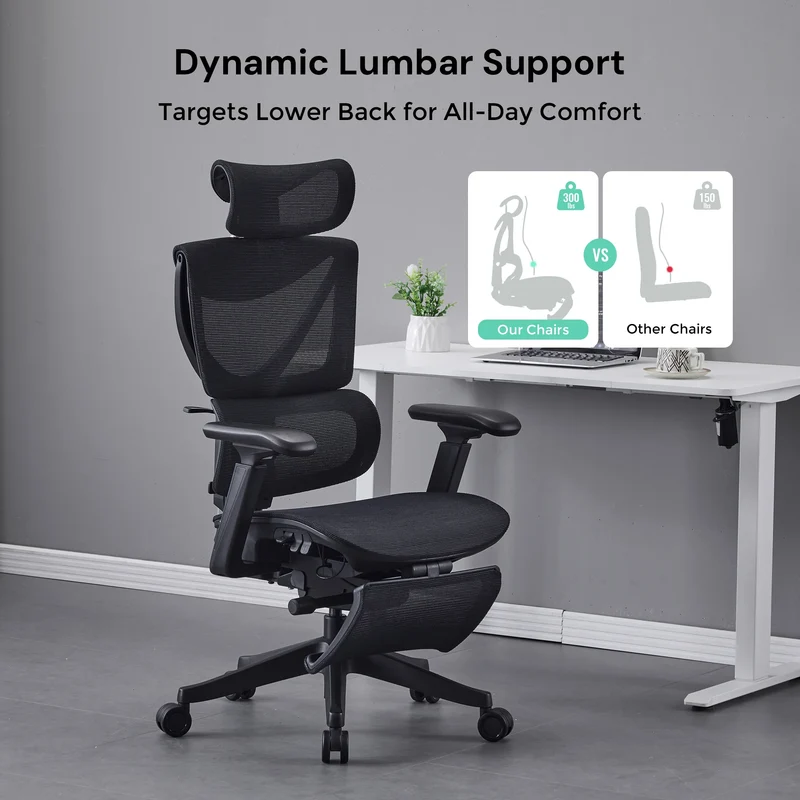 S7 Ergonomic Office Chair with Three-Button Adjustment