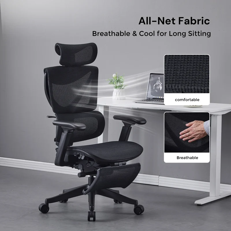 S7 Ergonomic Office Chair with Three-Button Adjustment