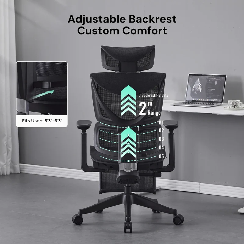 S7 Ergonomic Office Chair with Three-Button Adjustment
