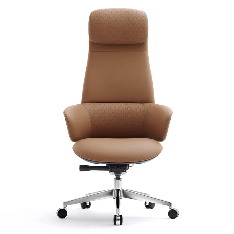 Omidi-Norris Premium Leather Chair with Lumbar Support