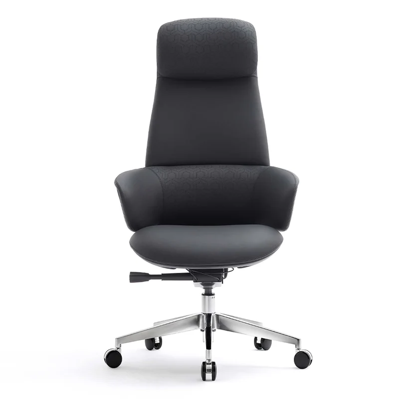 Omidi-Norris Premium Leather Chair with Lumbar Support