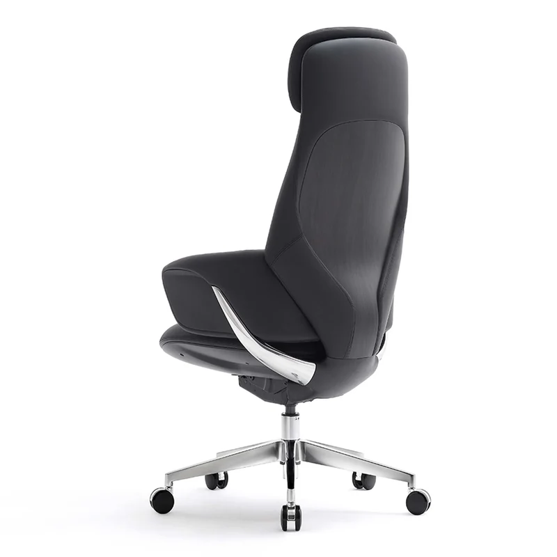 Omidi-Norris Premium Leather Chair with Lumbar Support