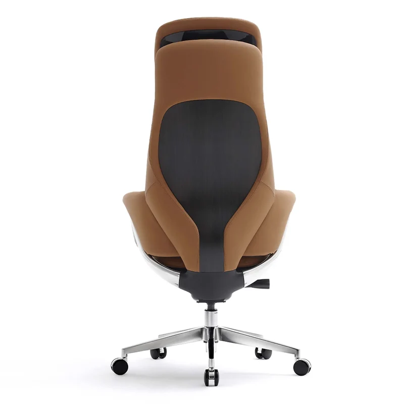 Omidi-Norris Premium Leather Chair with Lumbar Support