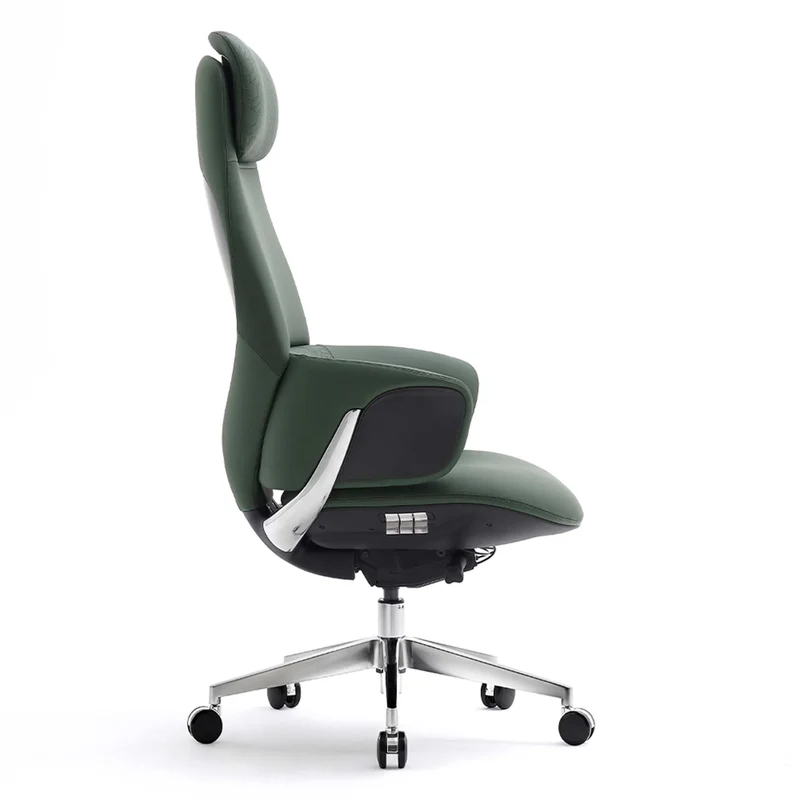 Omidi-Norris Premium Leather Chair with Lumbar Support