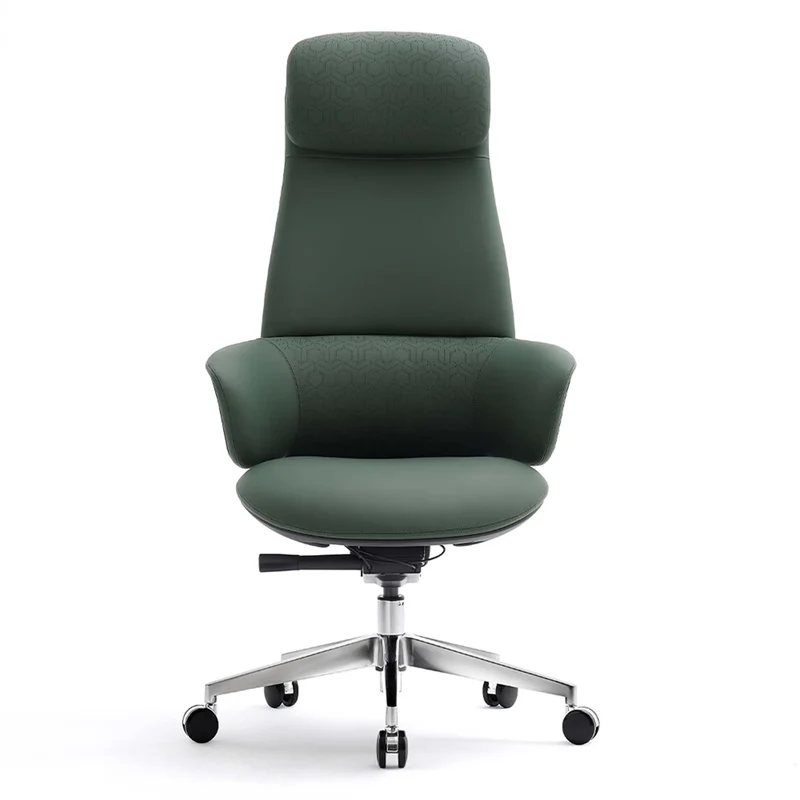 Omidi-Norris Premium Leather Chair with Lumbar Support