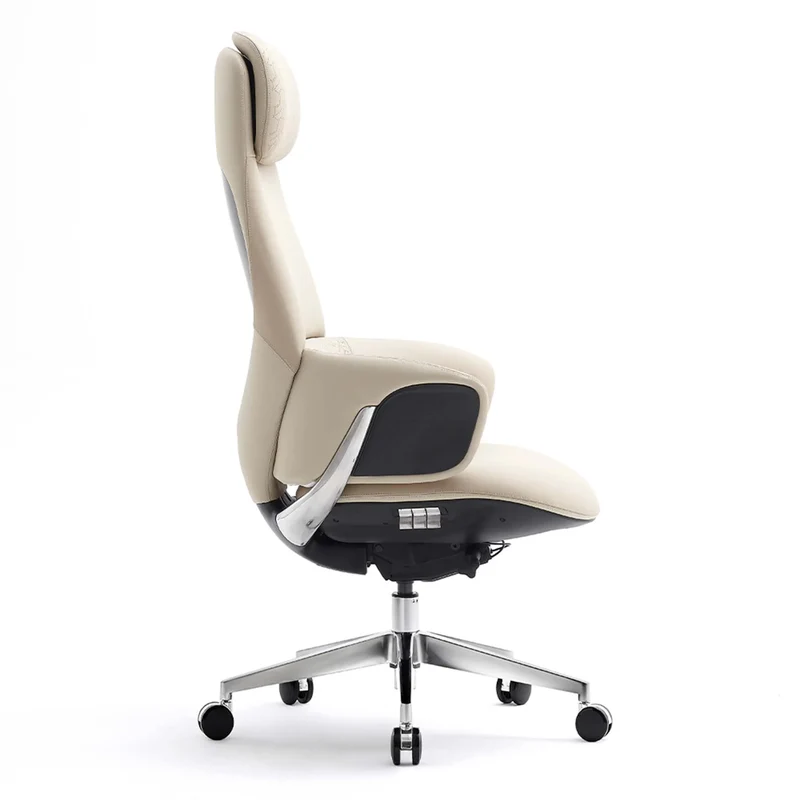 Omidi-Norris Premium Leather Chair with Lumbar Support