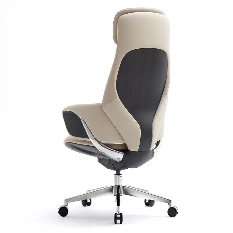 Omidi-Norris Premium Leather Chair with Lumbar Support