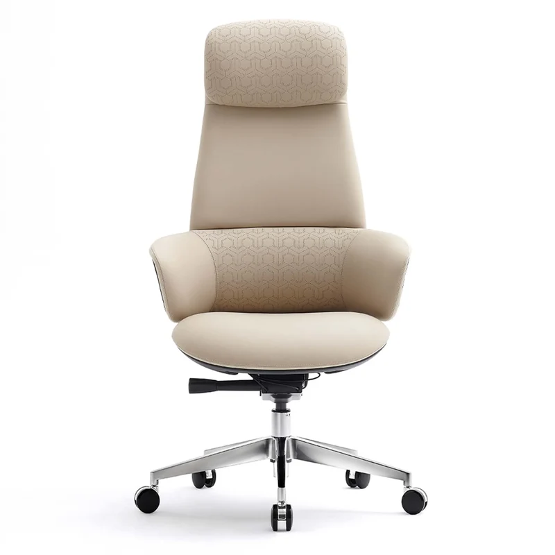 Omidi-Norris Premium Leather Chair with Lumbar Support