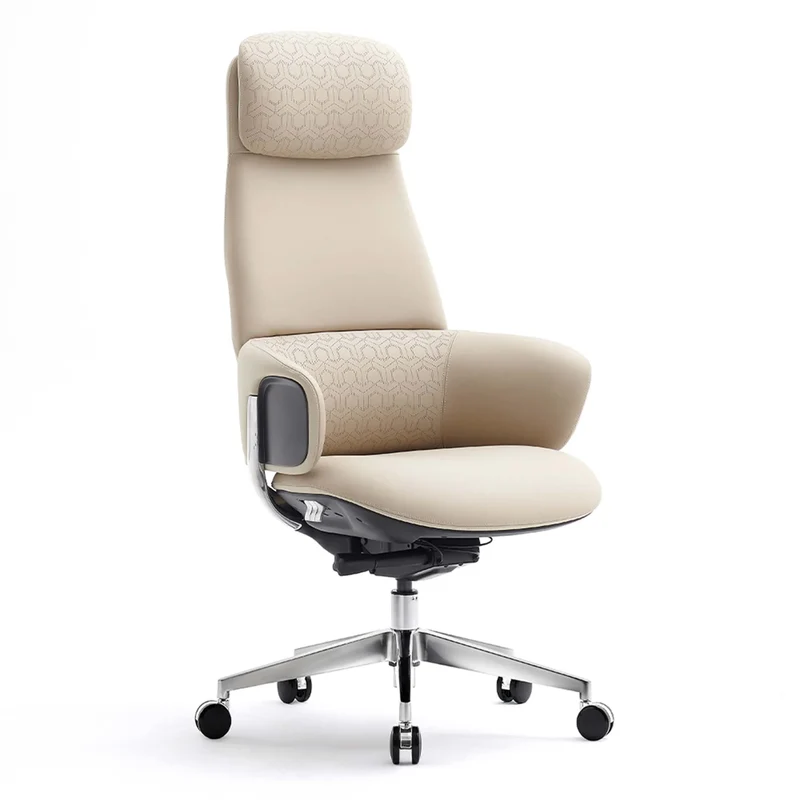 Omidi-Norris Premium Leather Chair with Lumbar Support