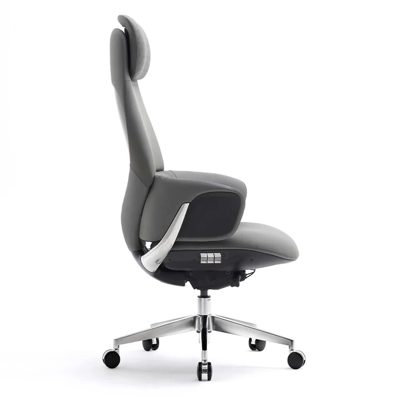 Omidi-Norris Premium Leather Chair with Lumbar Support