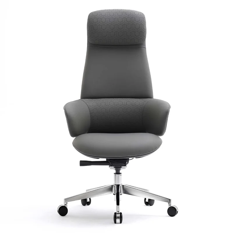 Omidi-Norris Premium Leather Chair with Lumbar Support