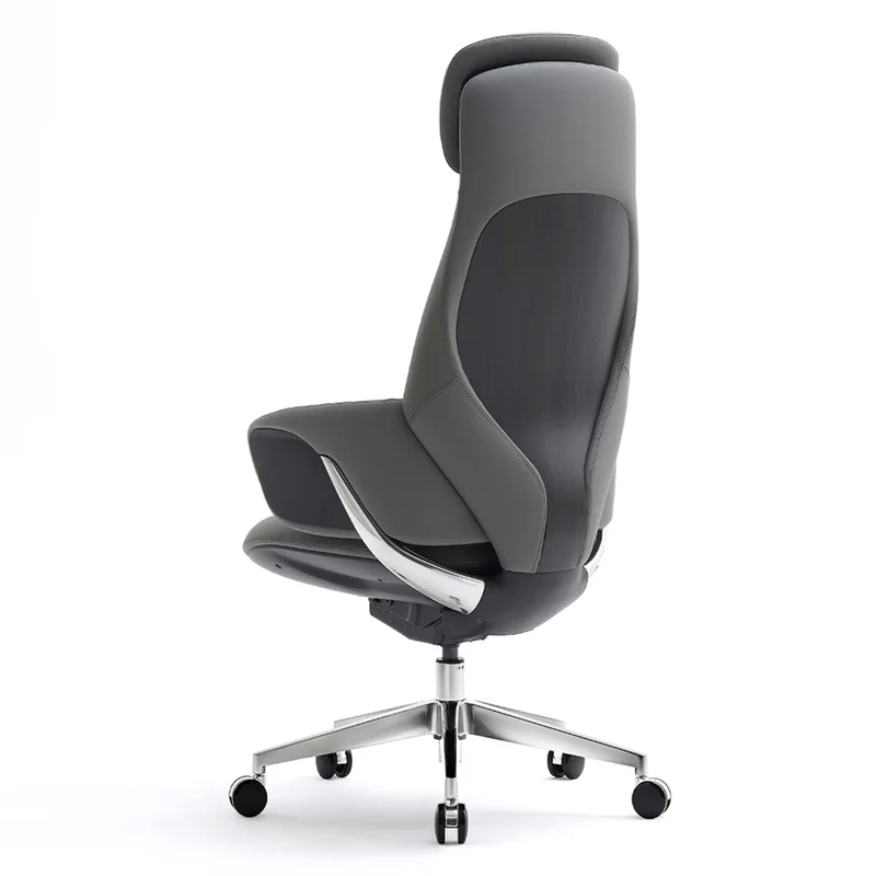 Omidi-Norris Premium Leather Chair with Lumbar Support