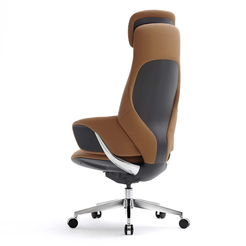 Omidi-Norris Premium Leather Chair with Lumbar Support