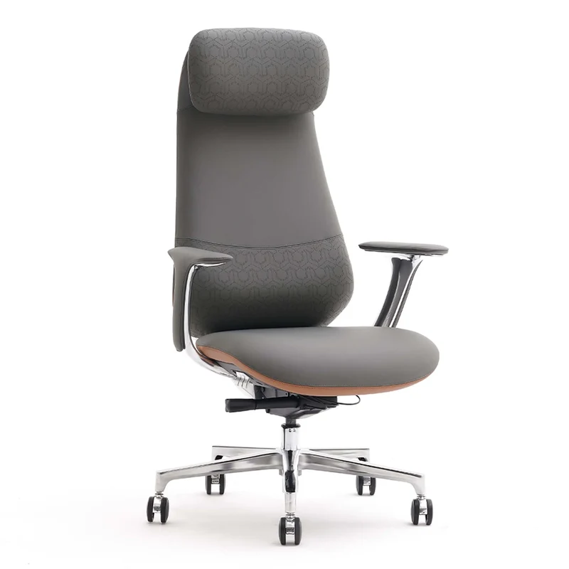 Omidi-Neta Premium Leather Chair with Headrest