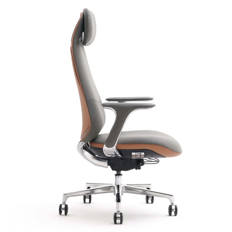 Omidi-Neta Premium Leather Chair with Headrest