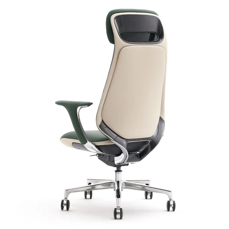 Omidi-Neta Premium Leather Chair with Headrest