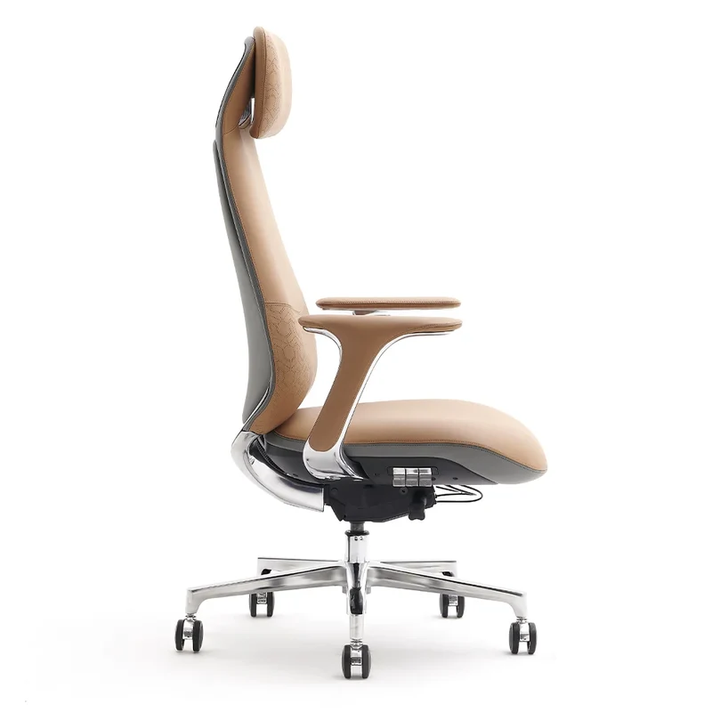 Omidi-Neta Premium Leather Chair with Headrest