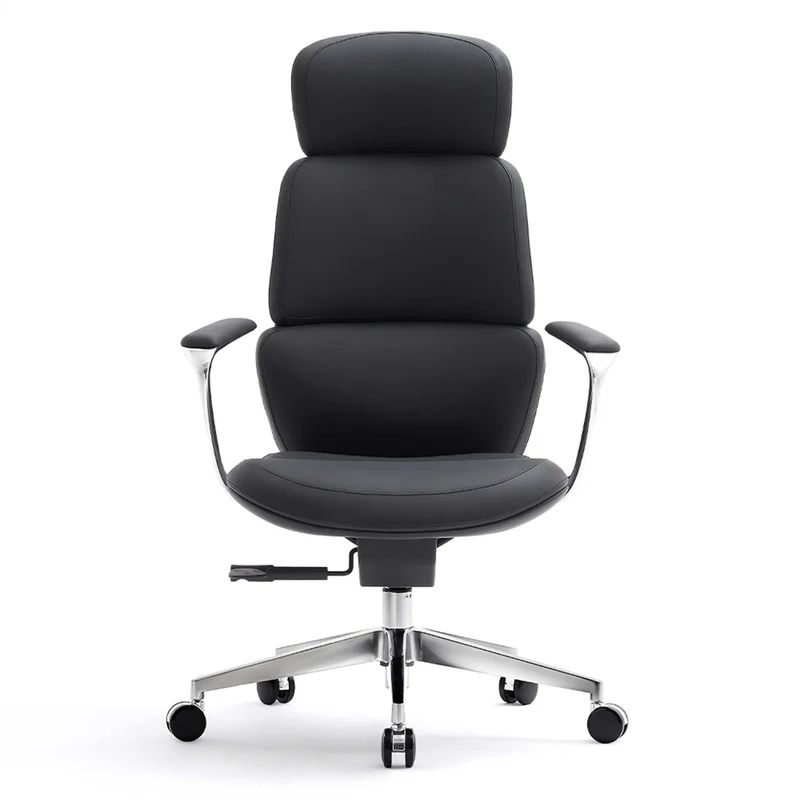 Omidi-Nolan Leather Chair with Classic Design