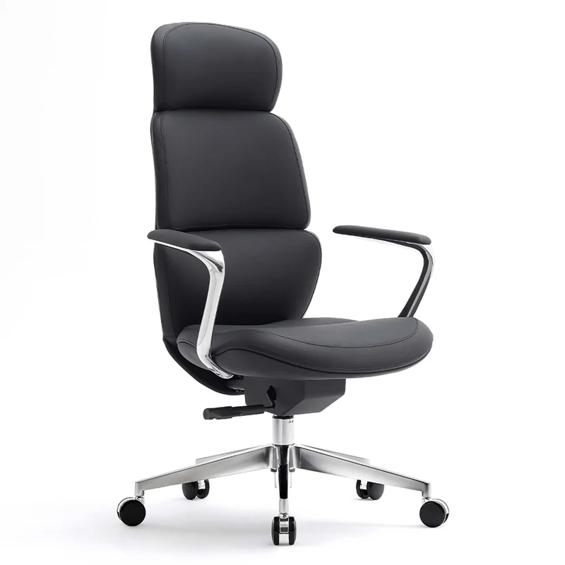 Omidi-Nolan Leather Chair with Classic Design