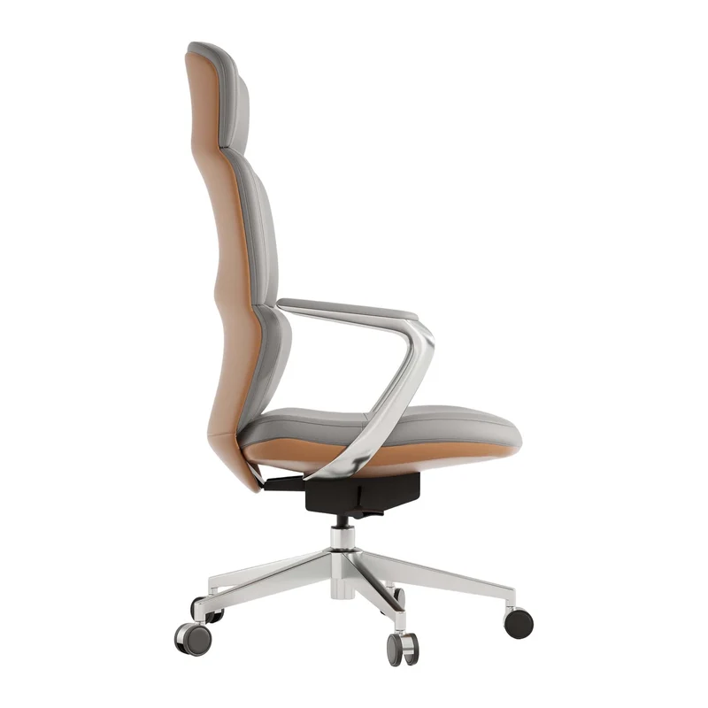 Omidi-Nolan Leather Chair with Classic Design