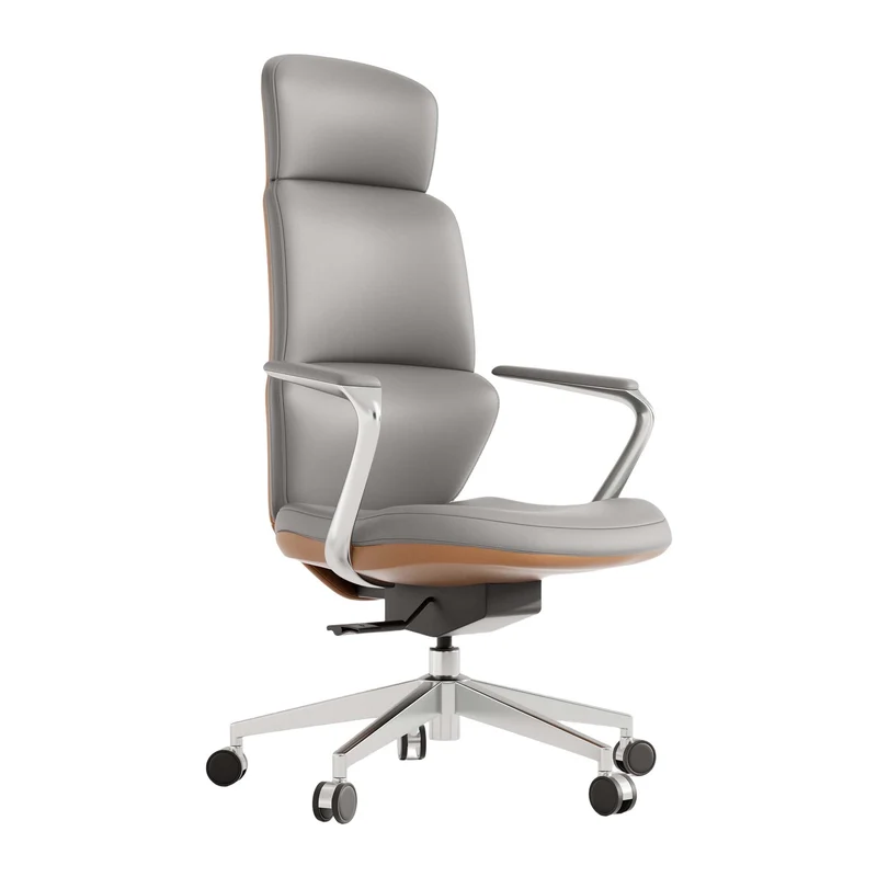 Omidi-Nolan Leather Chair with Classic Design