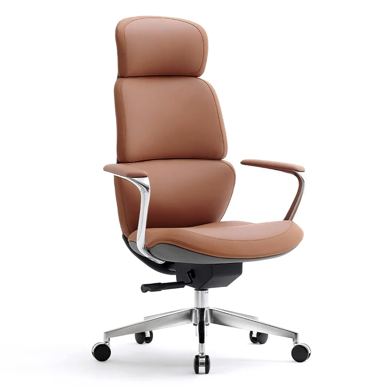 Omidi-Nolan Leather Chair with Classic Design
