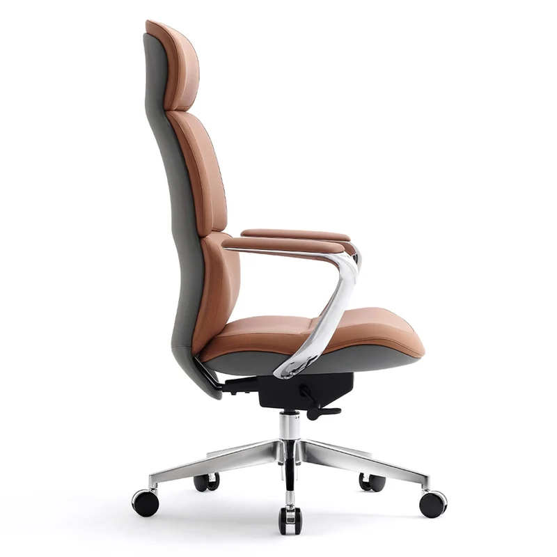 Omidi-Nolan Leather Chair with Classic Design