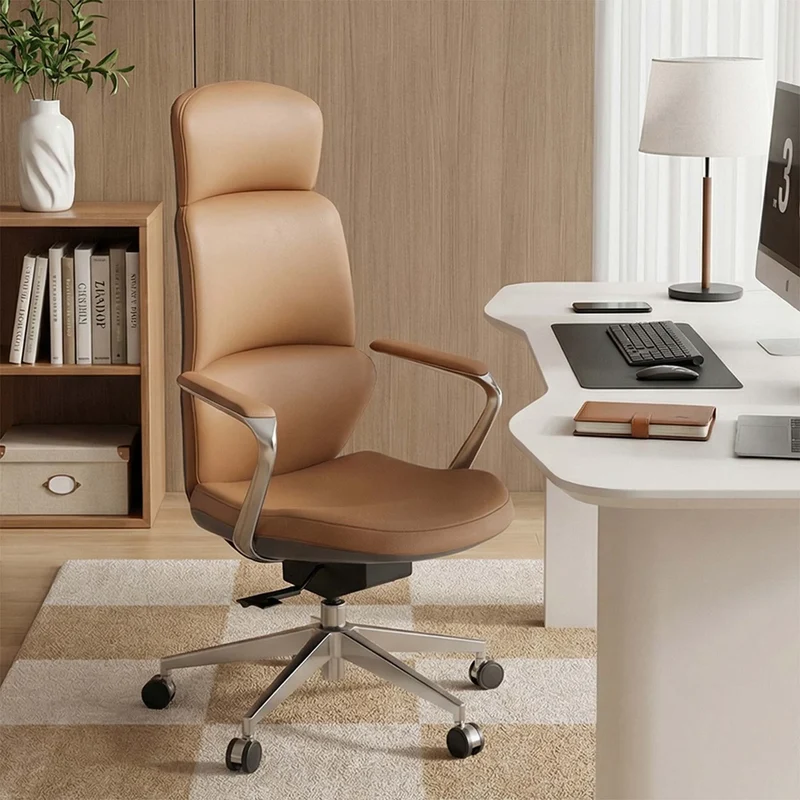 Omidi-Nolan Leather Chair with Classic Design