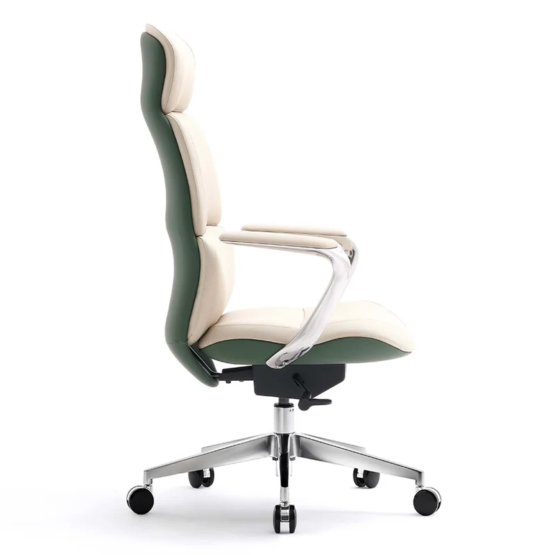 Omidi-Nolan Leather Chair with Classic Design