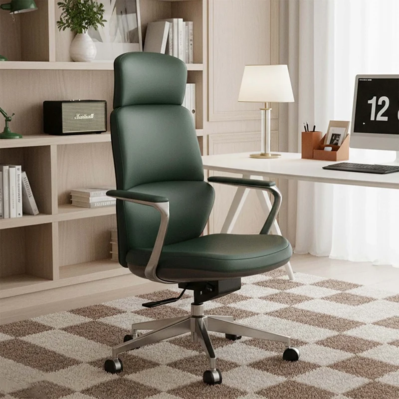 Omidi-Nolan Leather Chair with Classic Design