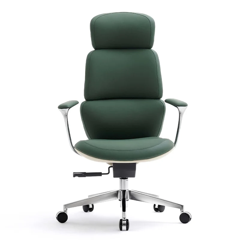 Omidi-Nolan Leather Chair with Classic Design